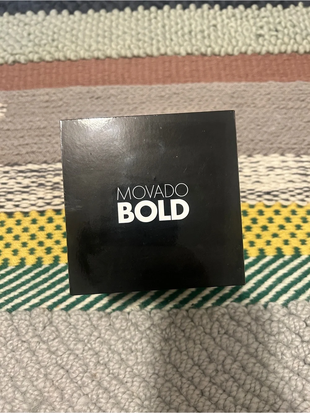 Movado Black Smartwatch with Blue Accent